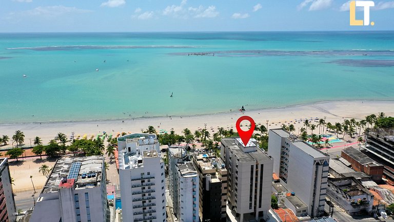 Apt 2 Dormitorios Beira Mar Pajuçara.vista a piscina natural