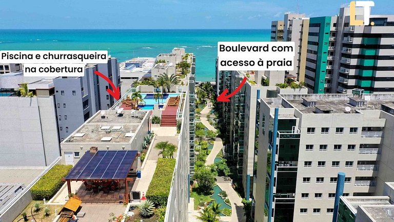 Condomínio Beira-Mar JTR 114 | Piscina | Wi-fi