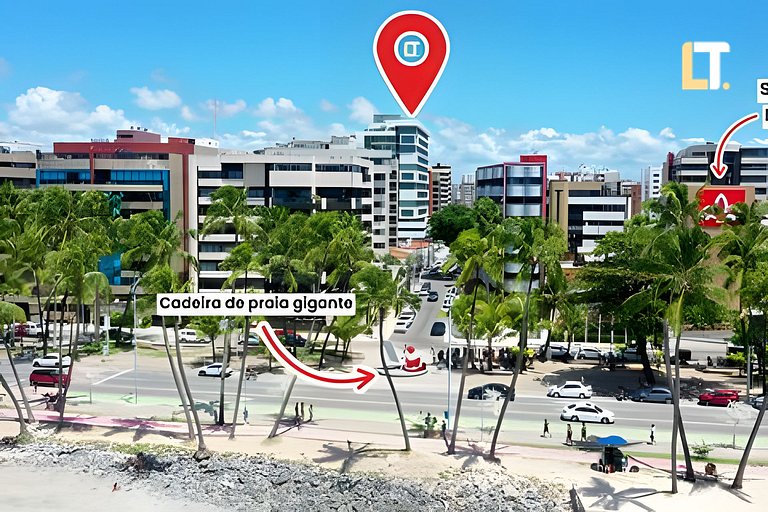 Smart 1107 | Piscina | Academia | a 150m Beira Mar