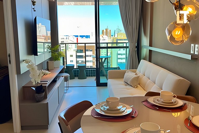 Smart 1107 | Piscina | Academia | a 150m Beira Mar
