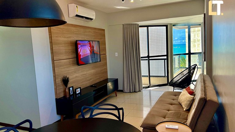 2 Bedroom Apartment Beira Mar Pajuçara. View to natural pool