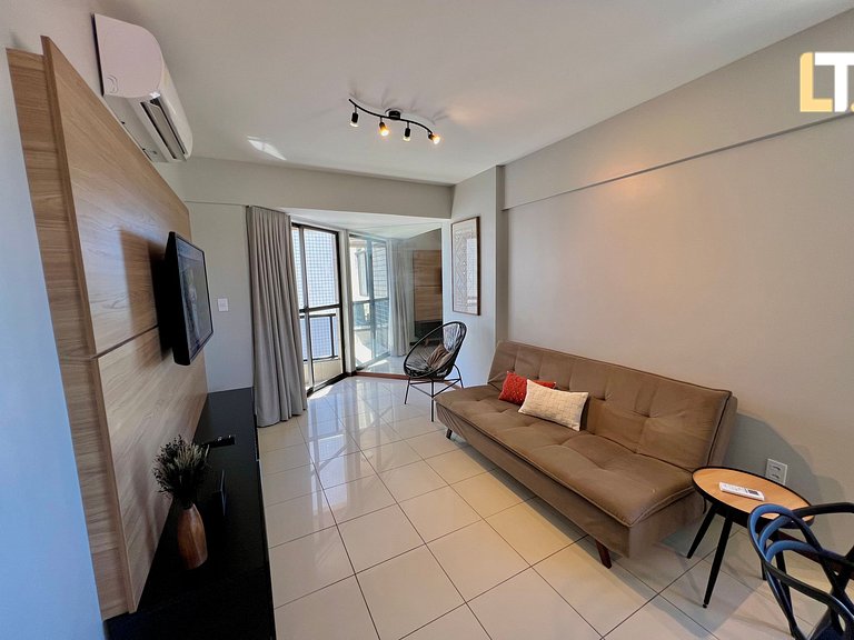 2 Bedroom Apartment Beira Mar Pajuçara. View to natural pool