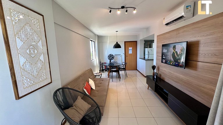 Apt 2 Dormitorios Beira Mar Pajuçara.vista a piscina natural