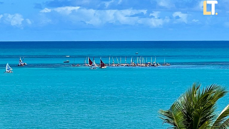 2 Bedroom Apartment Beira Mar Pajuçara. View to natural pool