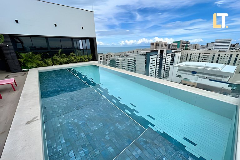 Apartamento na Jatiuca com Vista Mar e Piscina