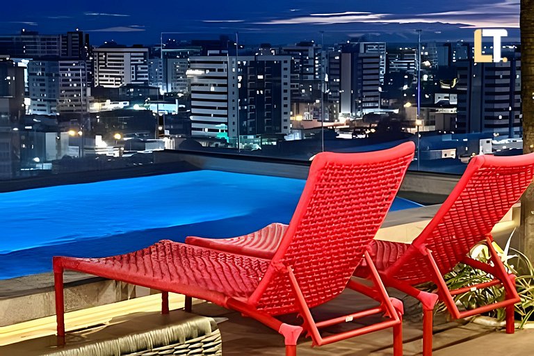 Apartamento na Jatiuca com Vista Mar e Piscina