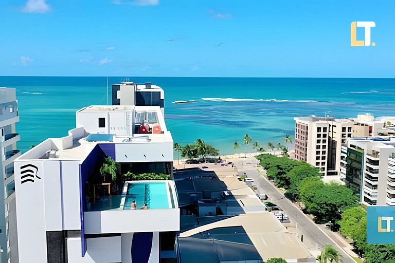 Apartamento na Jatiuca com Vista Mar e Piscina