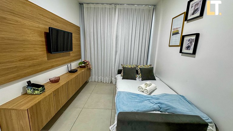 Smart 1207 | Piscina | Academia | a 150m da Praia